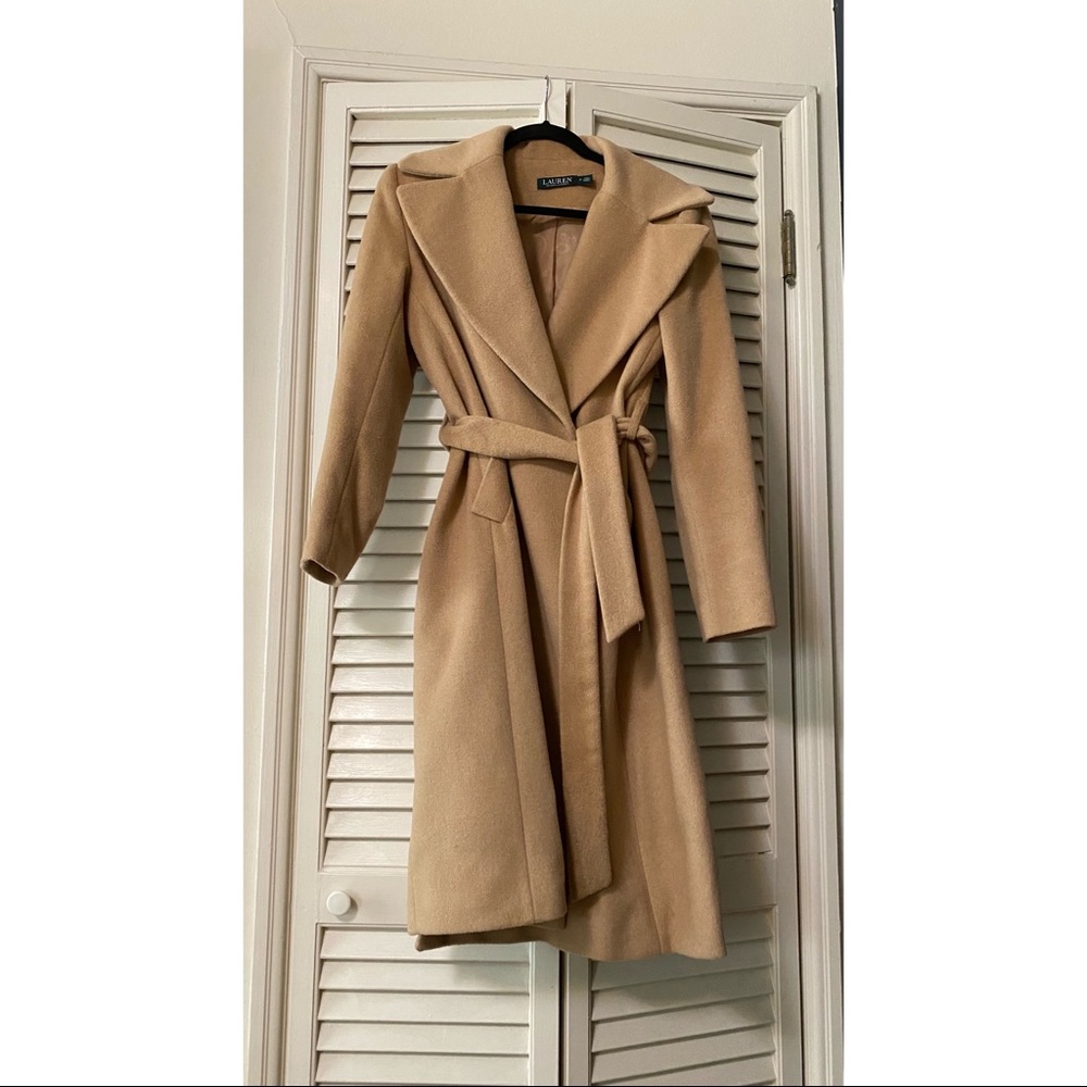 Lauren Ralph Lauren camel wrap coat